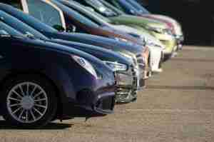 Cars Parked At A Dealership