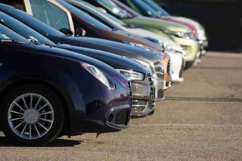 Cars Parked At A Dealership