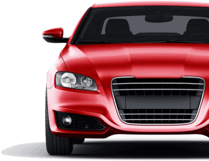Red Car Facing Forward